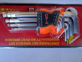 Kugelimbus-Set, mittel - lang, 9 teilig Imbusschlüssel Satz
