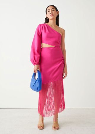 Beautiful female pink party dress & other stories 38