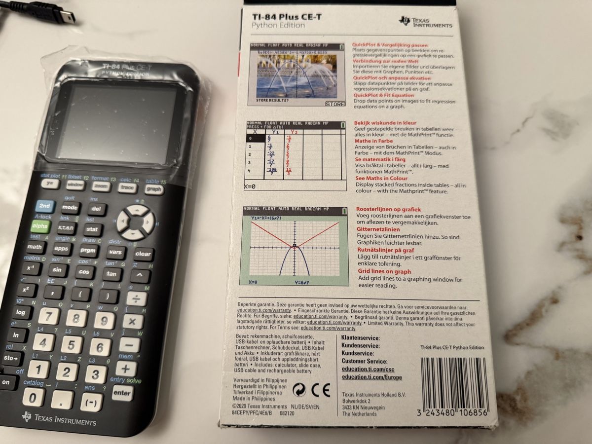 Texas Instruments Calcolatrici tascabili: Neuer Grafikrechner TI-84 Plus CE-T Python Edition – Nuovo e nell'imballaggio originale da Bettlach venduto da Tradenet100 5