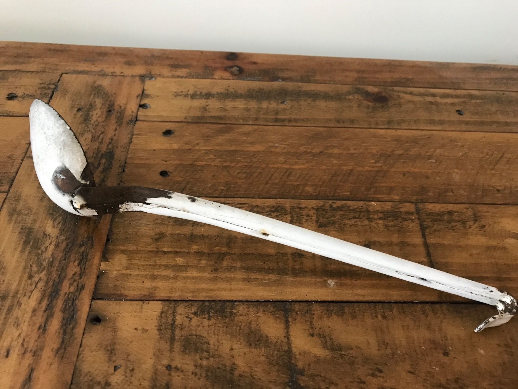 Löffel: Alter Schöpflöffel aus Emaille – Gebraucht aus Rapperswil SG von cosiba01 1