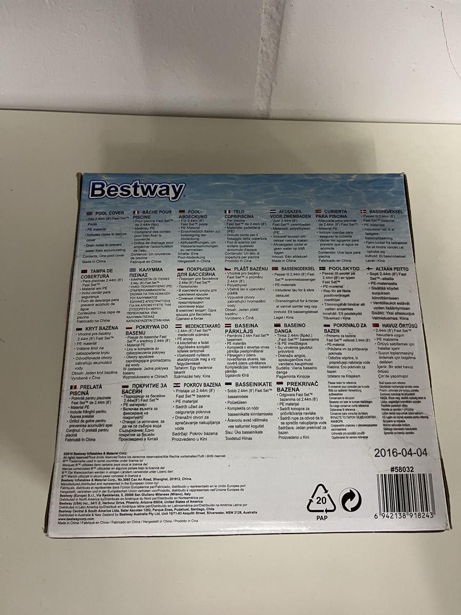 Bestway Piscine: Bestway Pool-Abdeckung, Ø2.44m, neu – Nuovo e nell'imballaggio originale da Zürich venduto da guti82 2
