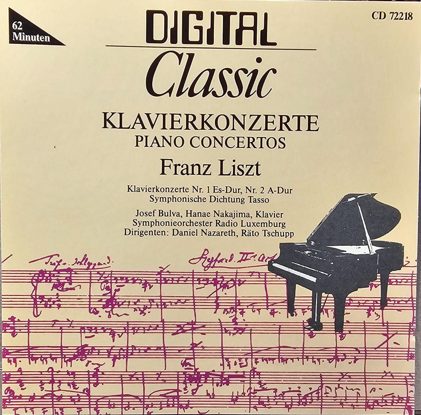CD: Franz Liszt - Klavierkonzerte – Usato da Wahlen b. Laufen venduto da Cg10