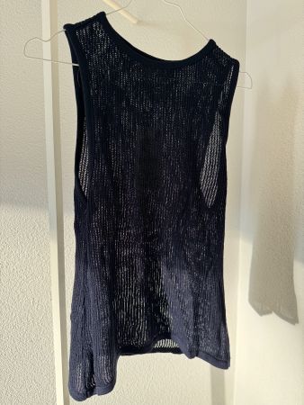 ZARA Knit Top Strickoptik, blauschwarz, Gr. S, NEU + Etikett
