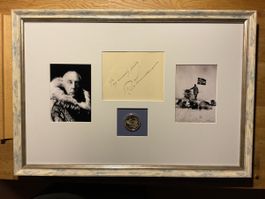 Roald Amundsen Autogramm gerahmt