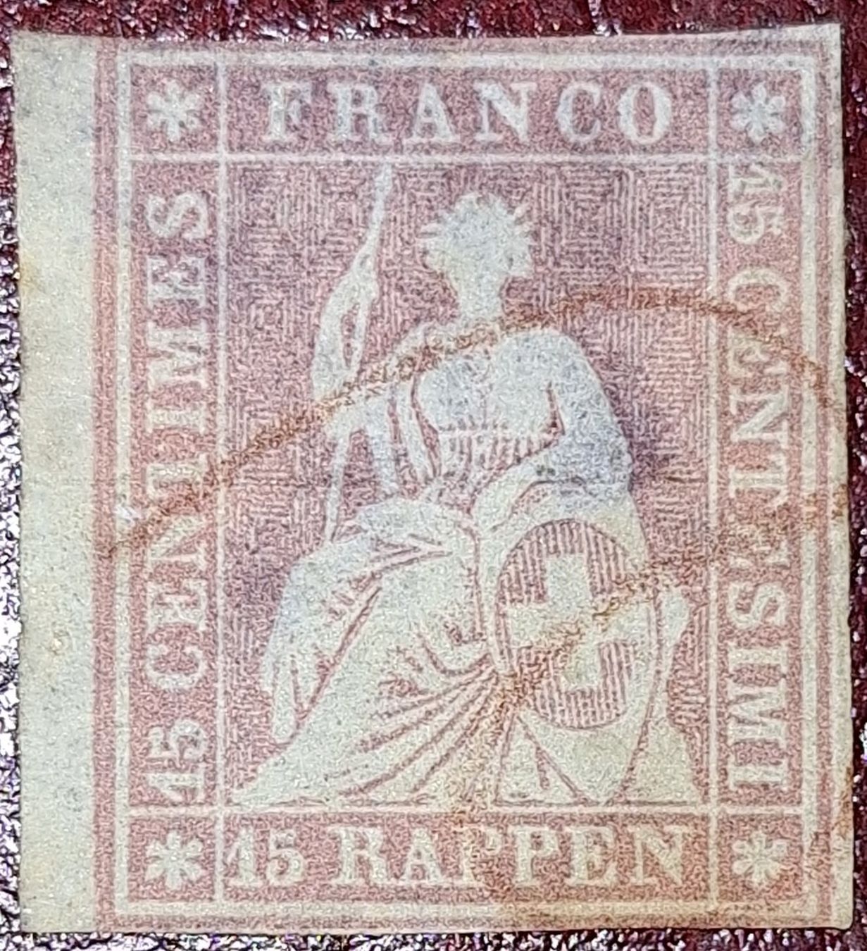 Tutti i francobolli: Strubel 24A1.b mit Attest Kat. 800.- – Usato da Balgach venduto da SIMEON27