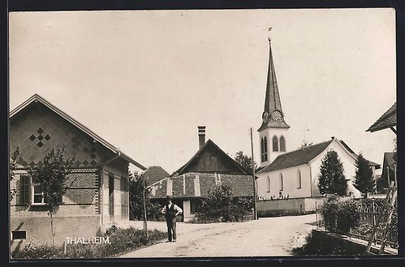 Cartoline postali: Thalheim an der Thur, Strassenpartie mit – Usato da Berlin venduto da bartko-reher