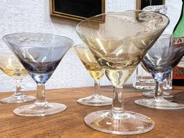 Vintage, farbige Likörgläser - 6er Set