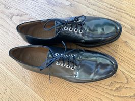 Schuhe Pertini Schnürschuhe Lackleder schwarz Grösse 38 1/2