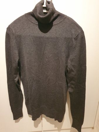 Rollkragenpullover Grau Grösse S