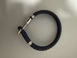 Paul Hewitt PHREP Ankerarmband Leder Marineblau / Silber