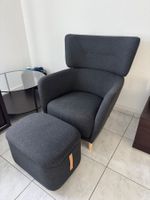 Sessel und Hocker von Ikea, neuwertig, OSKARSHAMN