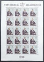 LIECHTENSTEIN 1966: Feuillet 60e anniversaire du prince, **