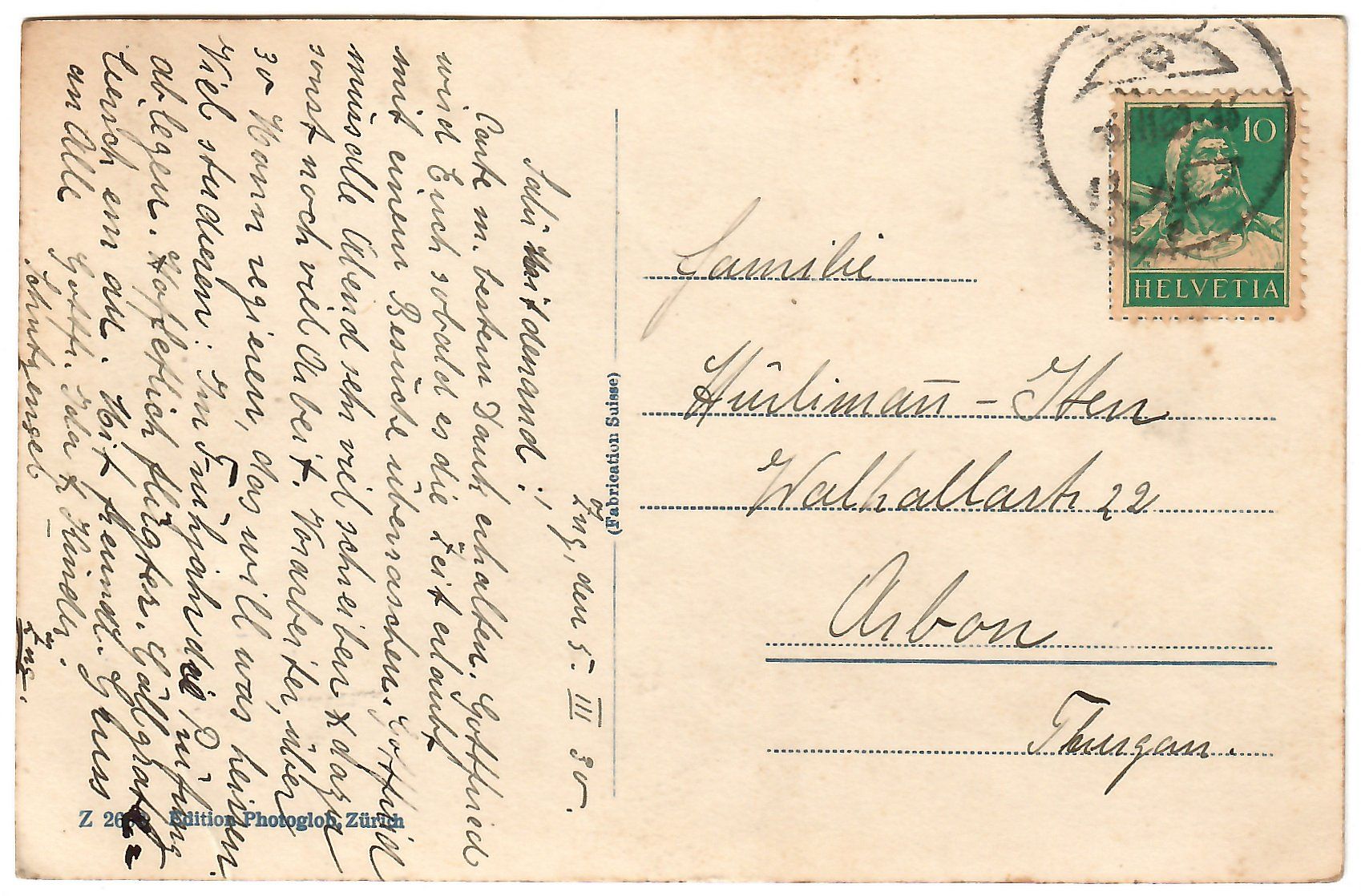 Cartoline postali: Ansichtskarte   Zug – Usato da Kerns venduto da etma3 1