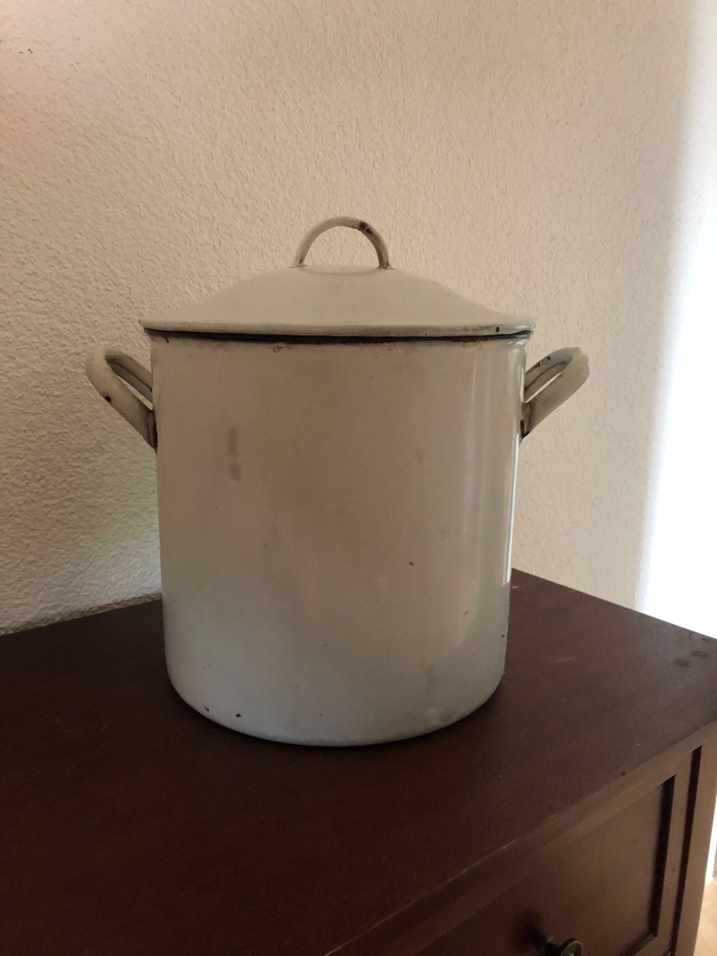 Contenitori & Simili: Vintage Mehlbehälter Emaille – Usato da Egg b. Zürich venduto da Nyborg_33 1