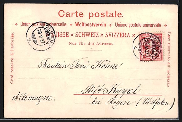 Cartes postales: Litho Genf, Brücken-Panorama vom Wasser – D'occasion à Berlin par bartko-reher 1