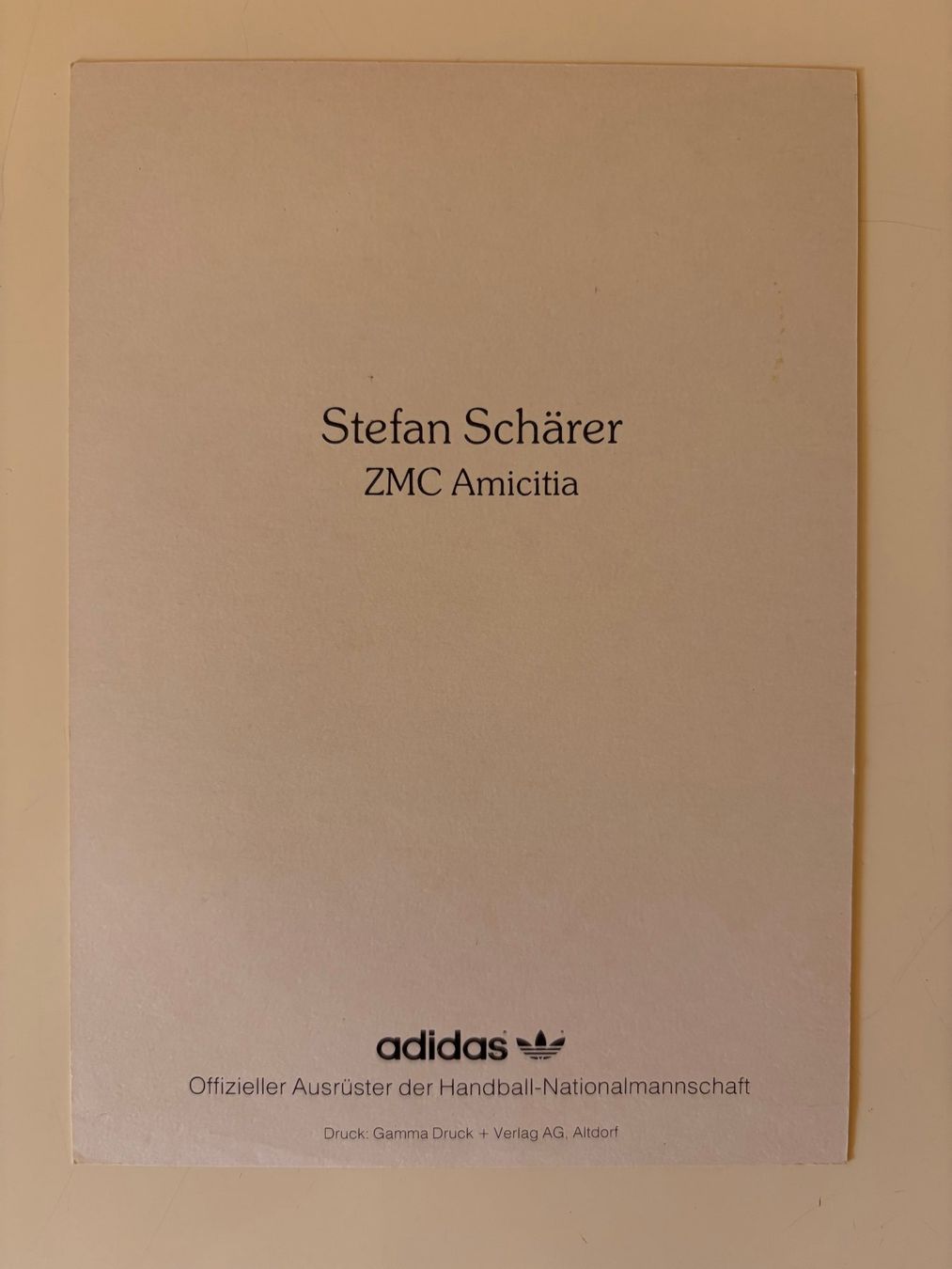 Autogramme: Stefan Schärer orig. unterschriebene Autogrammkarte + Team – Gebraucht aus Grüningen von saya14 1