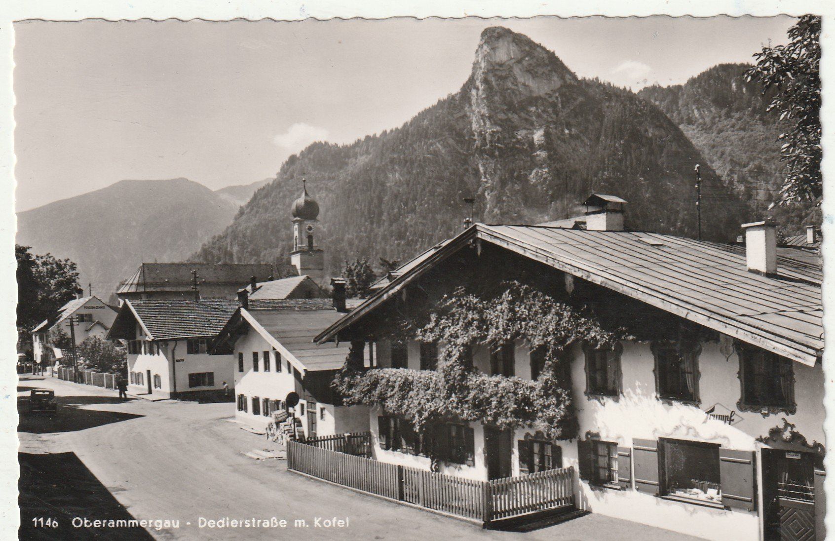 Cartoline postali: Oberamergau  Dorfstrasse – Usato da Lumbrein venduto da made02