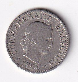 Tutti le monete: 10 Rappen 1894 rar versch  5-6% – Usato da Neuchâtel venduto da karlpierrino