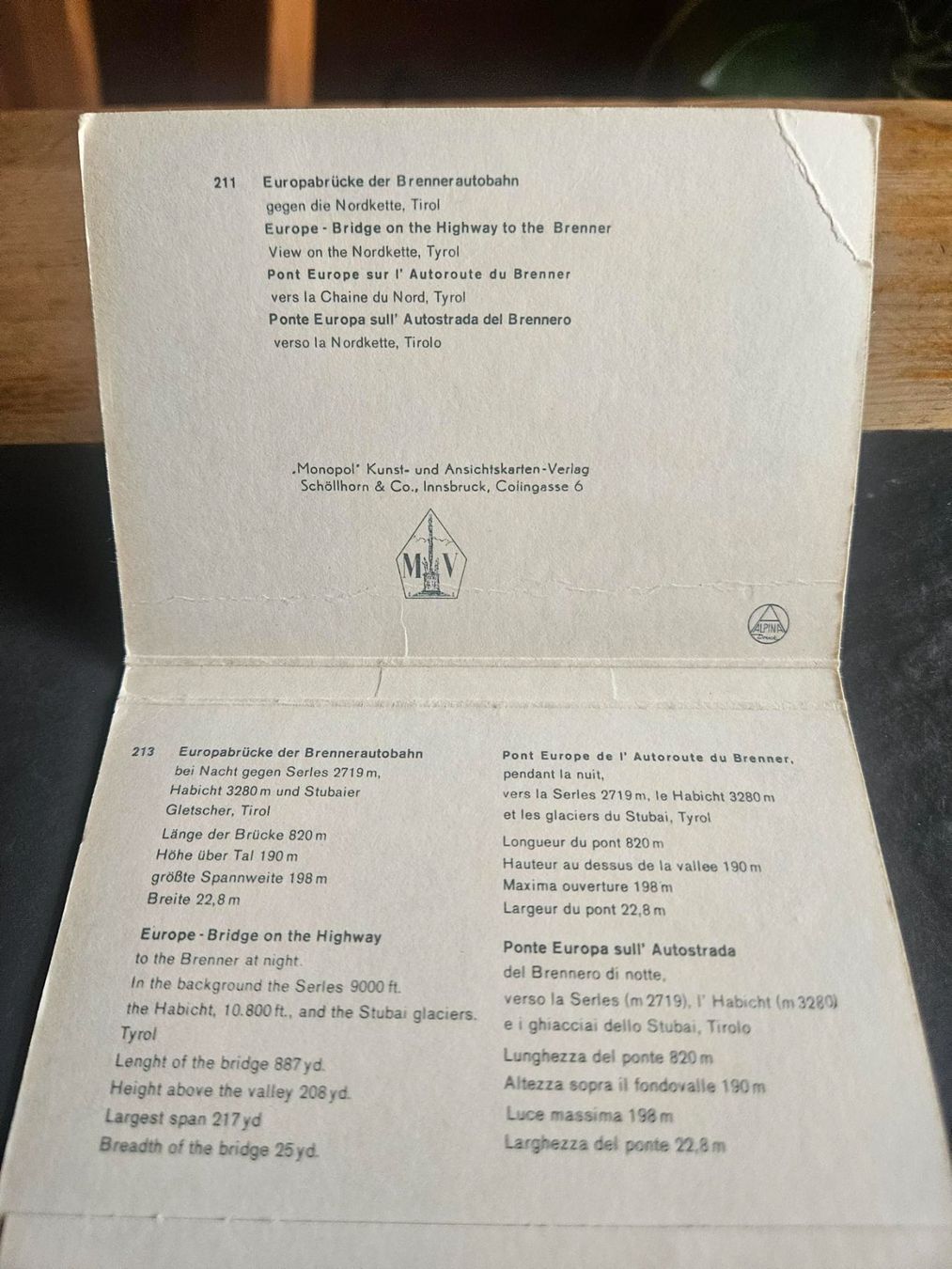 Cartoline postali: Ansichtskarte Europabrücke-Tirol – Usato da Gommiswald venduto da Bullhead 3