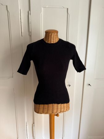 COLLECTIF MON AMOUR - Shirt schwarz gerippt S