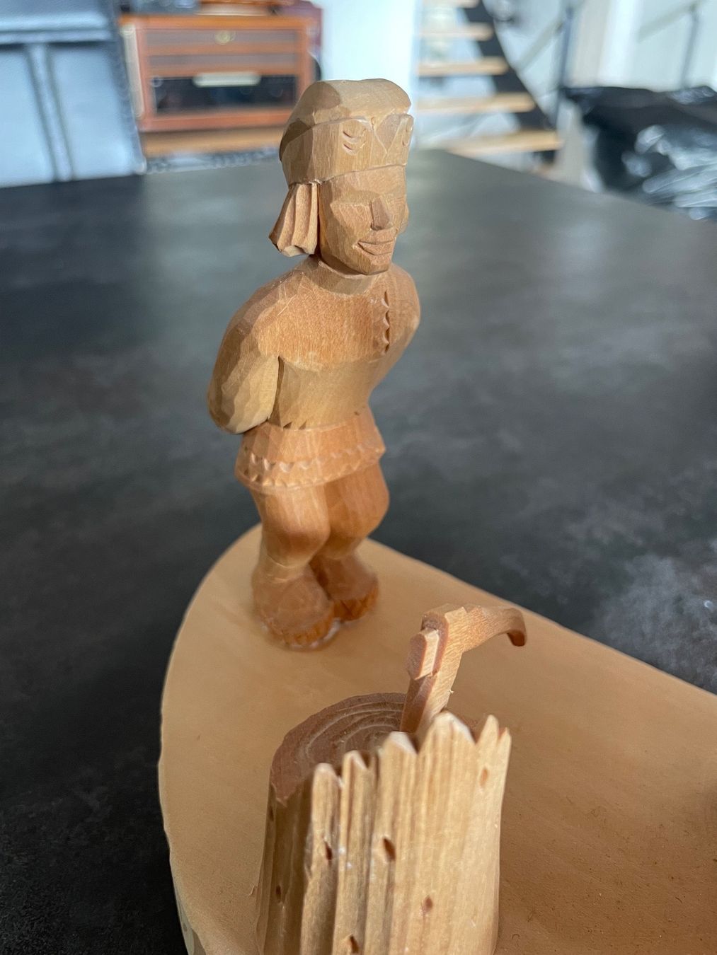 Figuren: Figurine Bûcheron Ours en Bois Sculpter – Gebraucht aus Vallamand von Bricbracbroc82 4