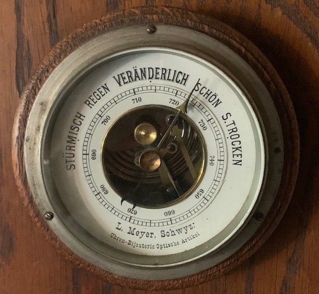 Altri elettrodomestici e apparecchi d’epoca: Antiker Barometer mit Thermometer - ca. 100 jährig – Usato da Gundetswil venduto da Egro100 3