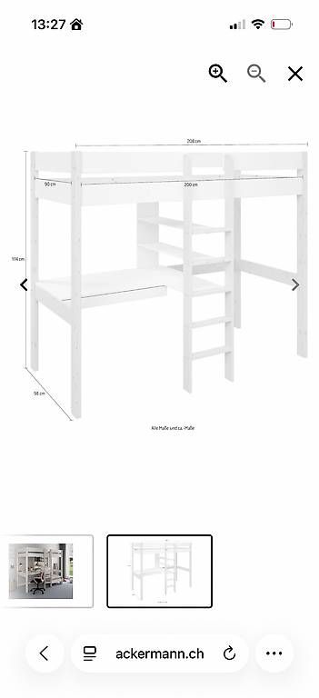 Betten: Hochbett mit Schreibtisch – Gebraucht aus Ostermundigen von nor_h8xy 1