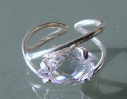 TARA STYLE rhodinierter Silber 925 Fingerring mit Zirkonia