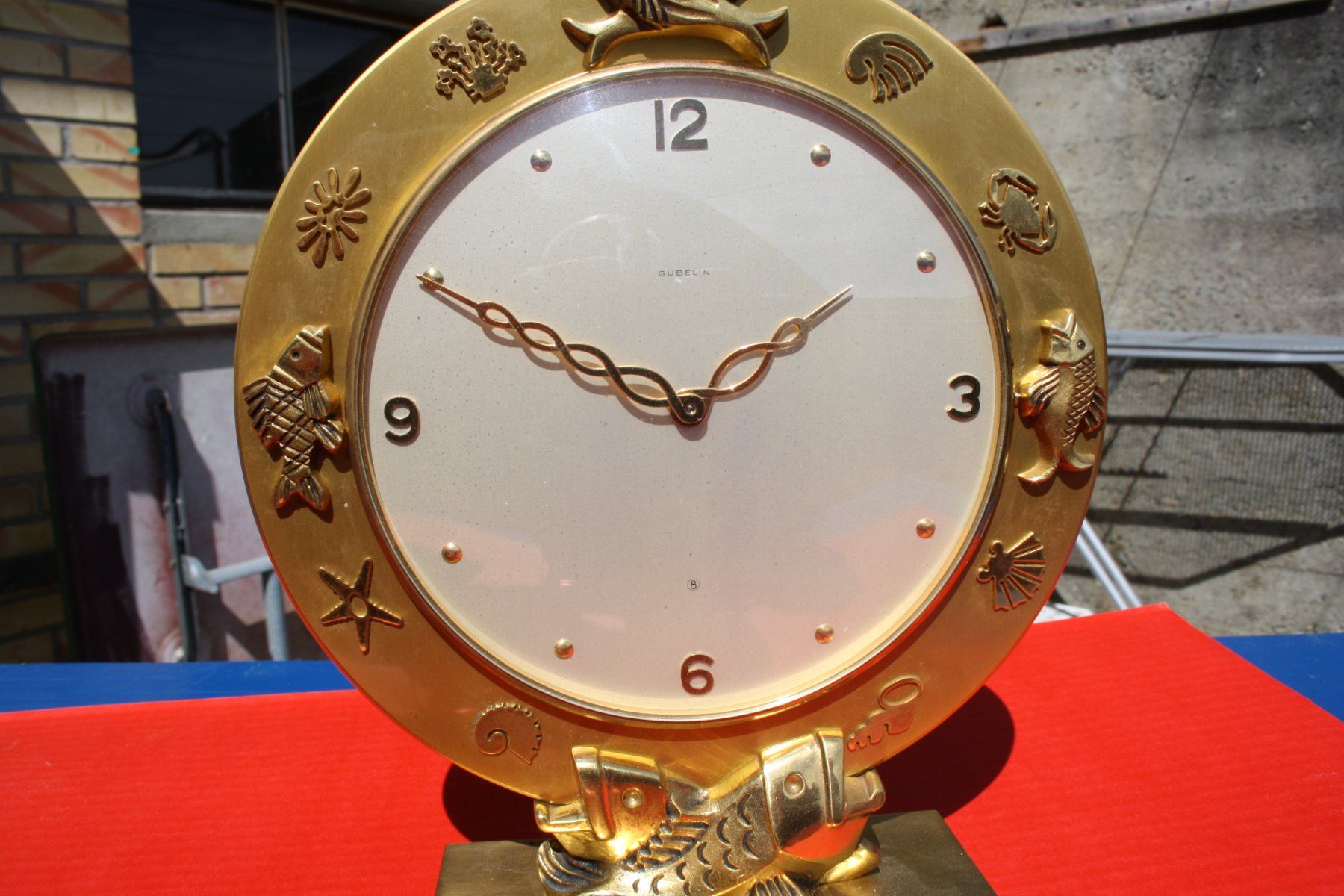 Gübelin Orologi da terra & Orologi da parete: GÜBELIN TISCHUHR 8 TAGE VON 1954 ODER FRÜHER – Usato da Wauwil venduto da Pneuedy 2
