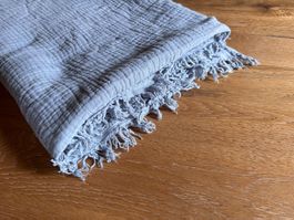 Micasa Mulltuch Musselin 130x170cm hellblau