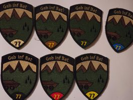 Infanterie Abzeichen 7x Badges Klett neu Geb Inf Bat 77