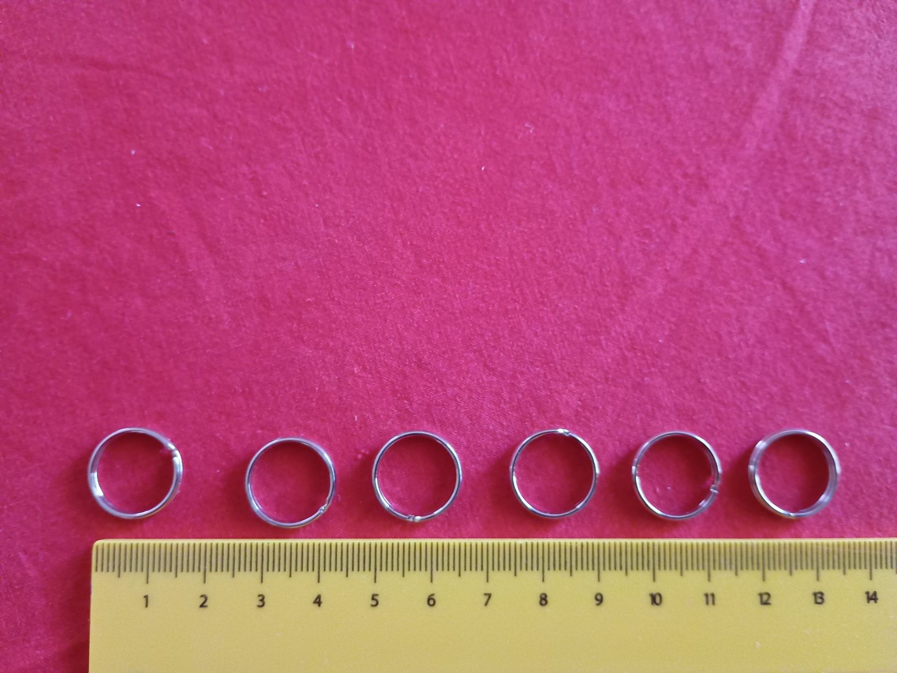 Portachiavi: 6 Stk. Schlüsselringe Durchmesser 1.5 cm – Nuovo (secondo la descrizione) da Buchs AG venduto da ReaNaTsch 1