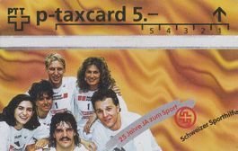 PTT Telefonkarte p-taxcard 5.- Schweizer Sporthilfe