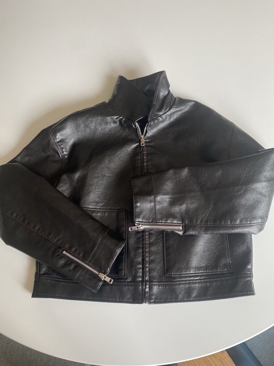 Zara Giacche: Kunstlederjacke schwarz-braun Retrostil – Nuovo (secondo la descrizione) da Zürich venduto da Malini0364