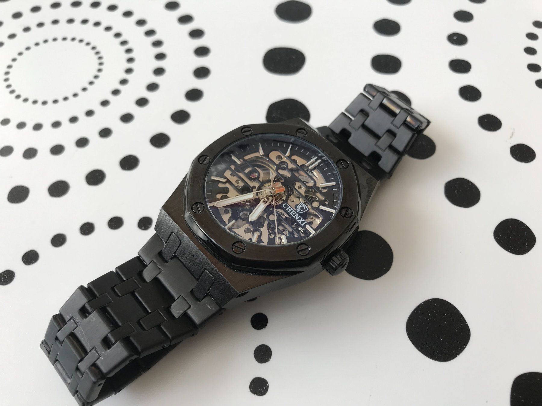 Orologi: AUTOMATIC WATCH - STYLE ROYAL OAK - BLACK - 42 MM - TOP !!! – Usato da Epalinges venduto da dream-watch 2