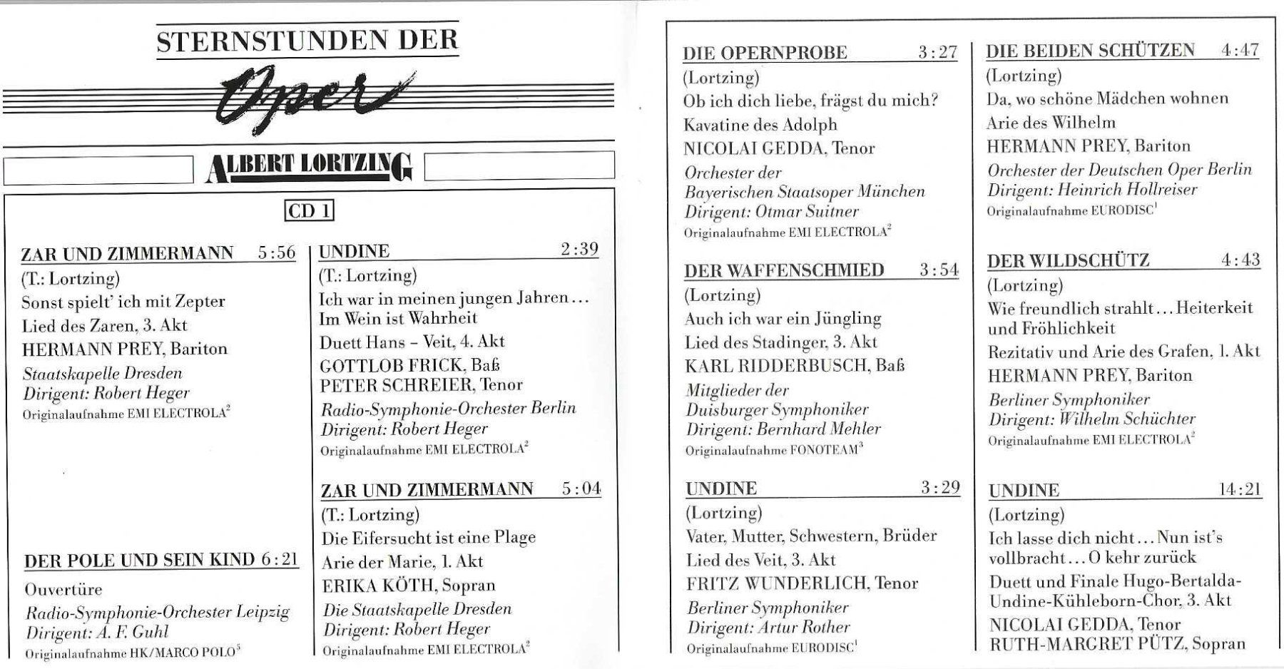 CD: Sternstunden der Oper  - Albert Lortzing-CD-Klassik-Top! – Usato da Moehlin venduto da wei_m8l5 2