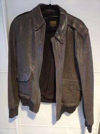 Vintage A-2 Fliegerjacke aus Echtleder, Größe L