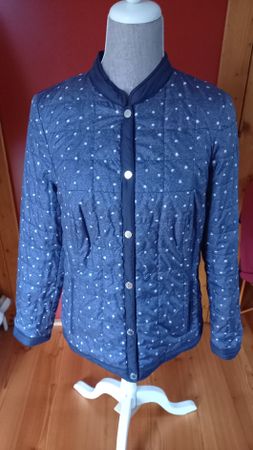 Steppjacke Bonita blau mit Punkten Grösse 40 neuwertig