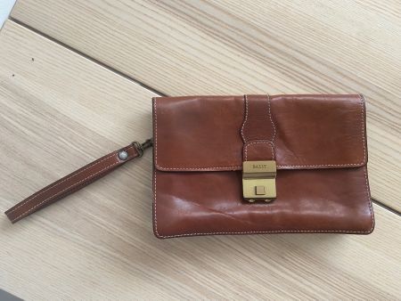 Original Bally Ledertasche mit Verschluss