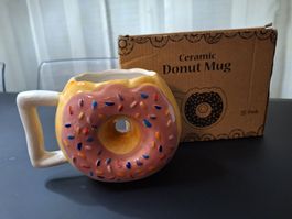 Keramik Donut Tasse - Süsser Start in den Frühling 