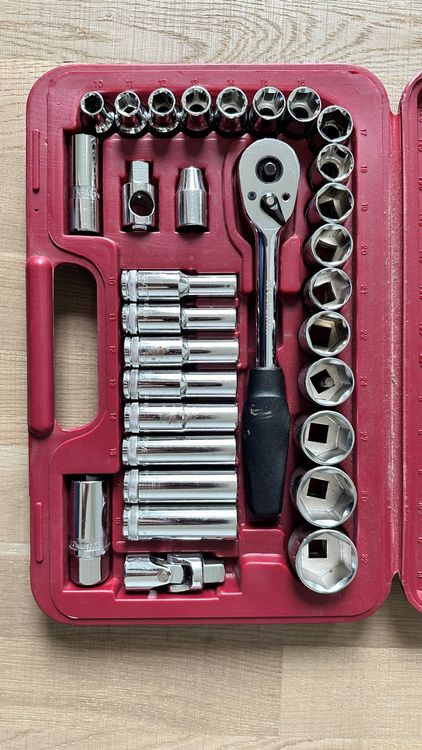 Granite Duet Ratschensatz - 19-teilig Mit Bits & Stecknüssen, Doppelkopf-Ratsche, S2 Stahl