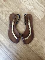 Sandalen Gold aus Leder Gr. 37