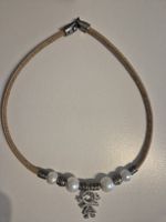 Girl Pendant Necklace with Pearls