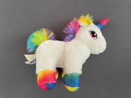Plüschtier / Kuscheltier: neuwertiges süsses Einhorn farbig