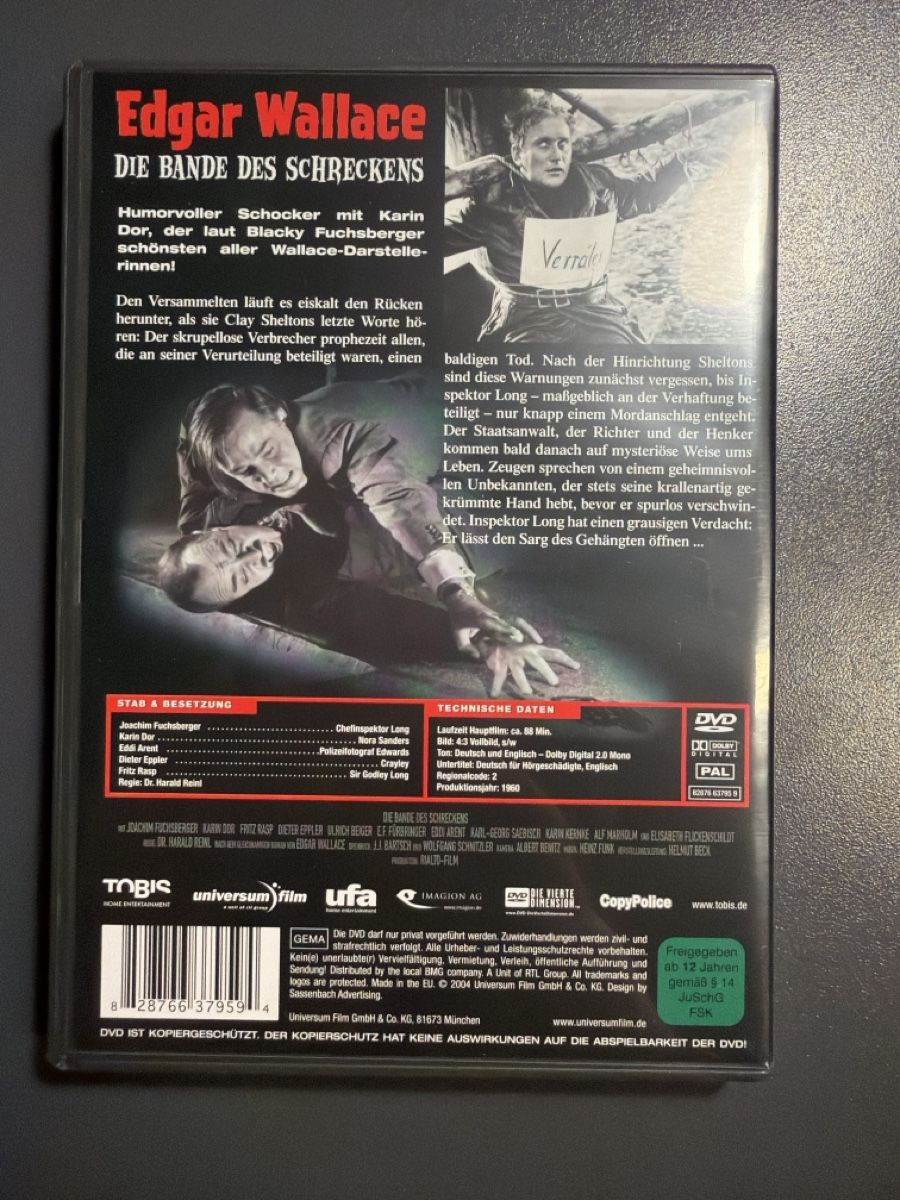 Tutti i DVDs: Edgar Wallace: Die Bande des Schreckens DVD  – Usato da Emmenbrücke venduto da dza_dn5r 1