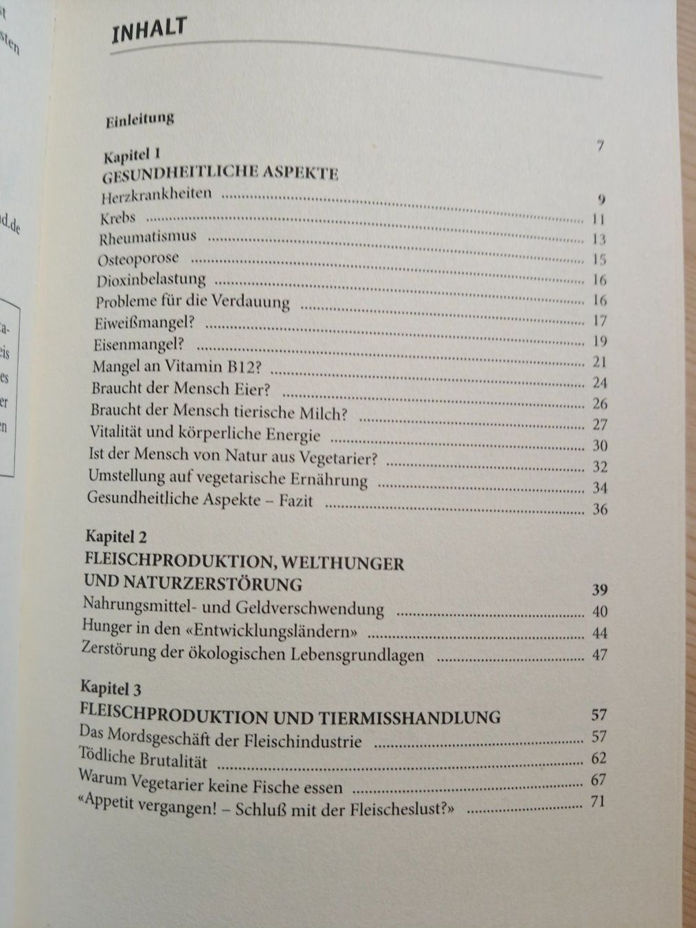Libri: Vegetarisch leben - Vorteiler einer fleischlosen Ernährung – Usato da Muttenz venduto da IkaSul 1