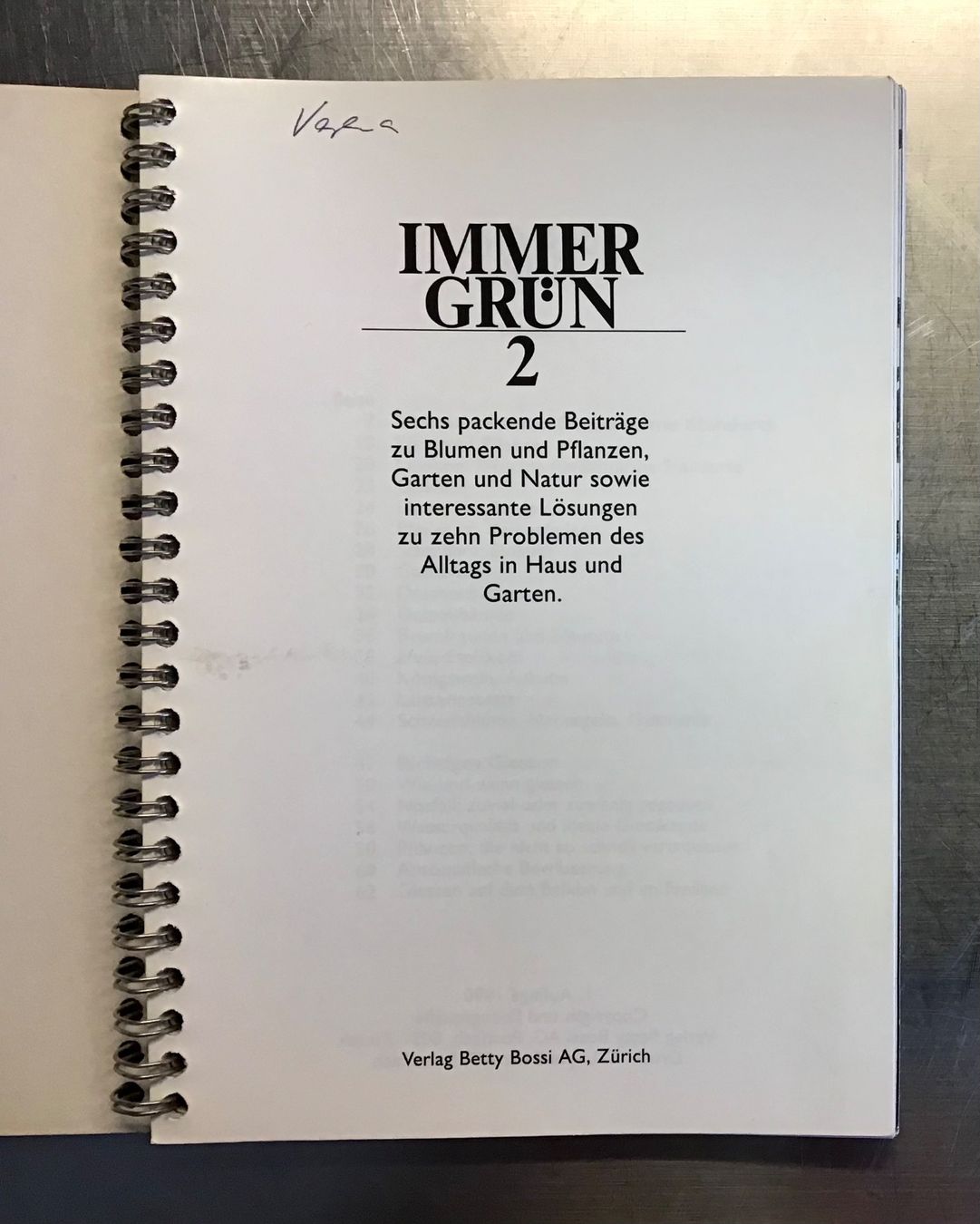 Libri: Betty Bossi: IMMER GRÜN 2 – Usato da Bubendorf venduto da Alpenheidi 2
