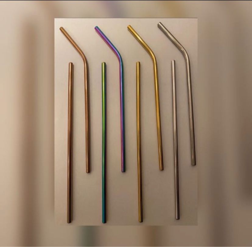 Geschirrsets: 14 Farbige Edelstahl Strohhalme – Neu und originalverpackt aus Anières von elenafred