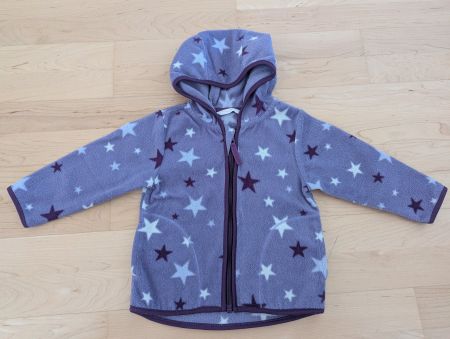 Süsse Fleecejacke mit Kapuze, Grösse 80