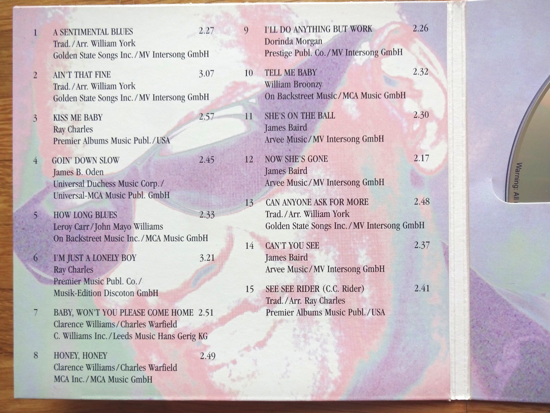 CD: Ray Charles: Nothing But The Blues – Usato da St.Gallen venduto da Paddington11 3